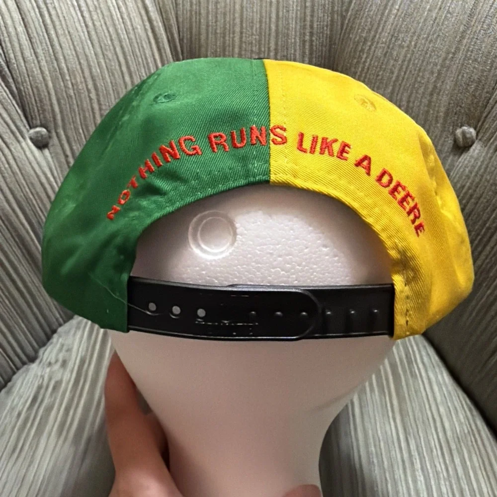 Vintage John Deere Motorsports Chad Little Roush Racing SnapBack Hat 6 Panel New
